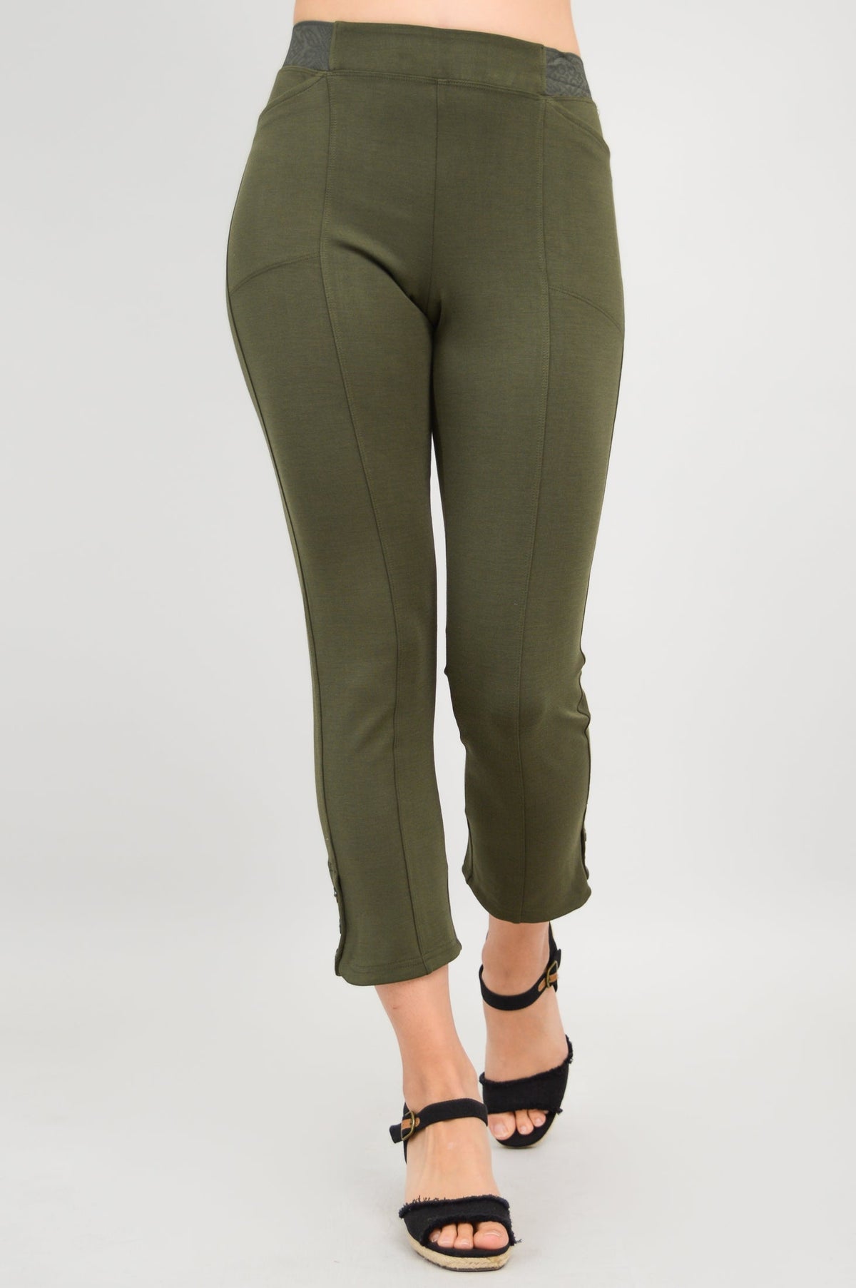 Nadine Crop, Khaki, Modal