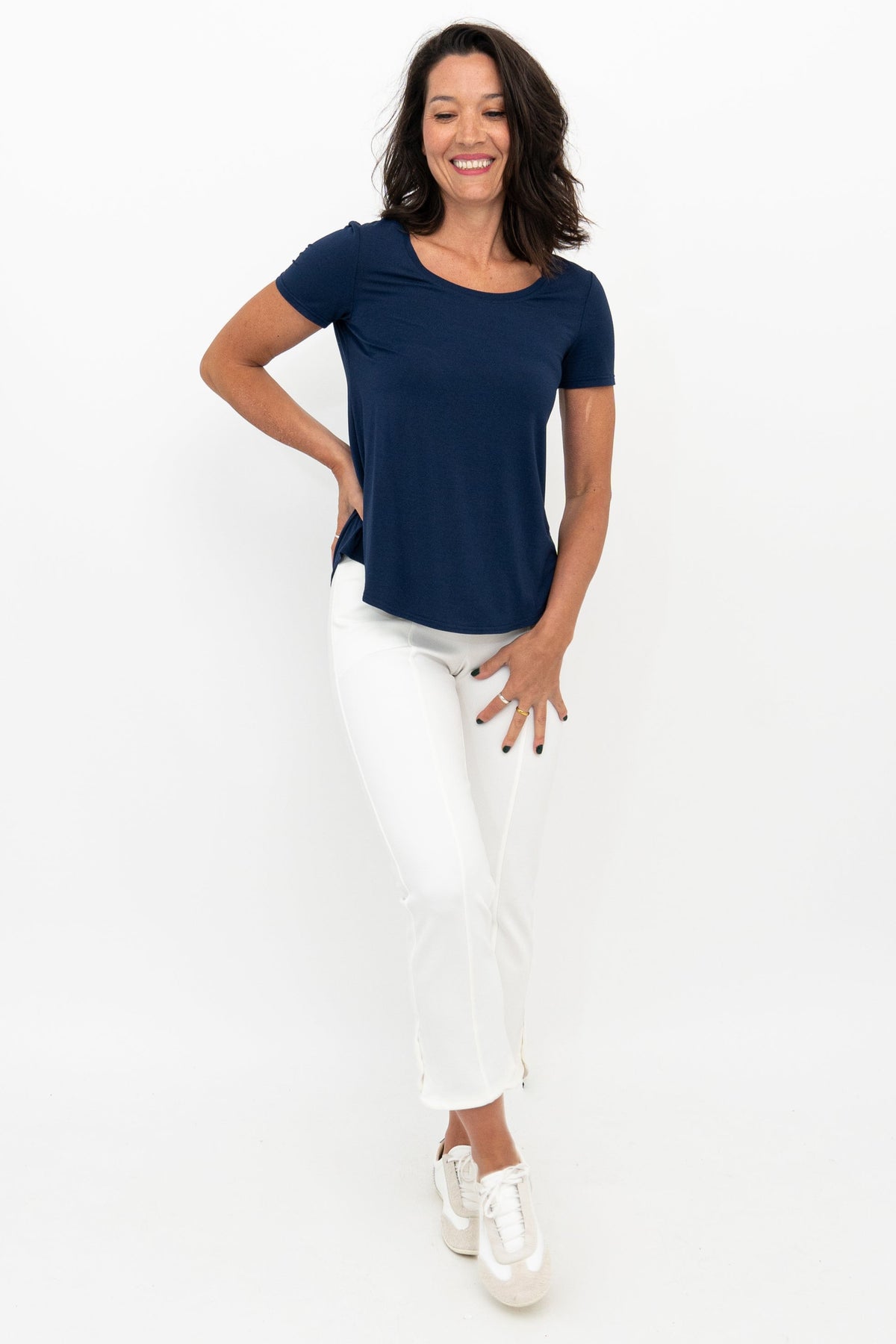 Nadine Crop, White, Modal