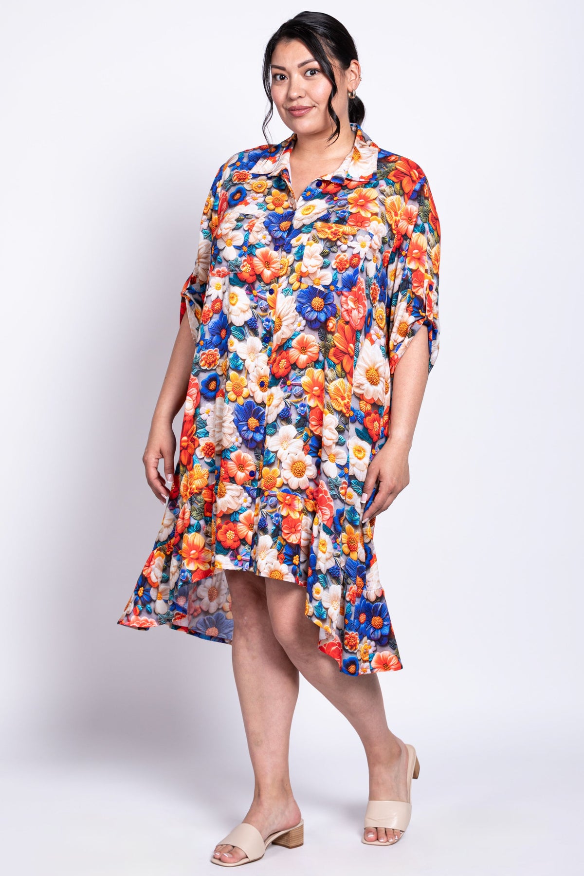 Nora Dress, Violet Crochet, Linen Bamboo