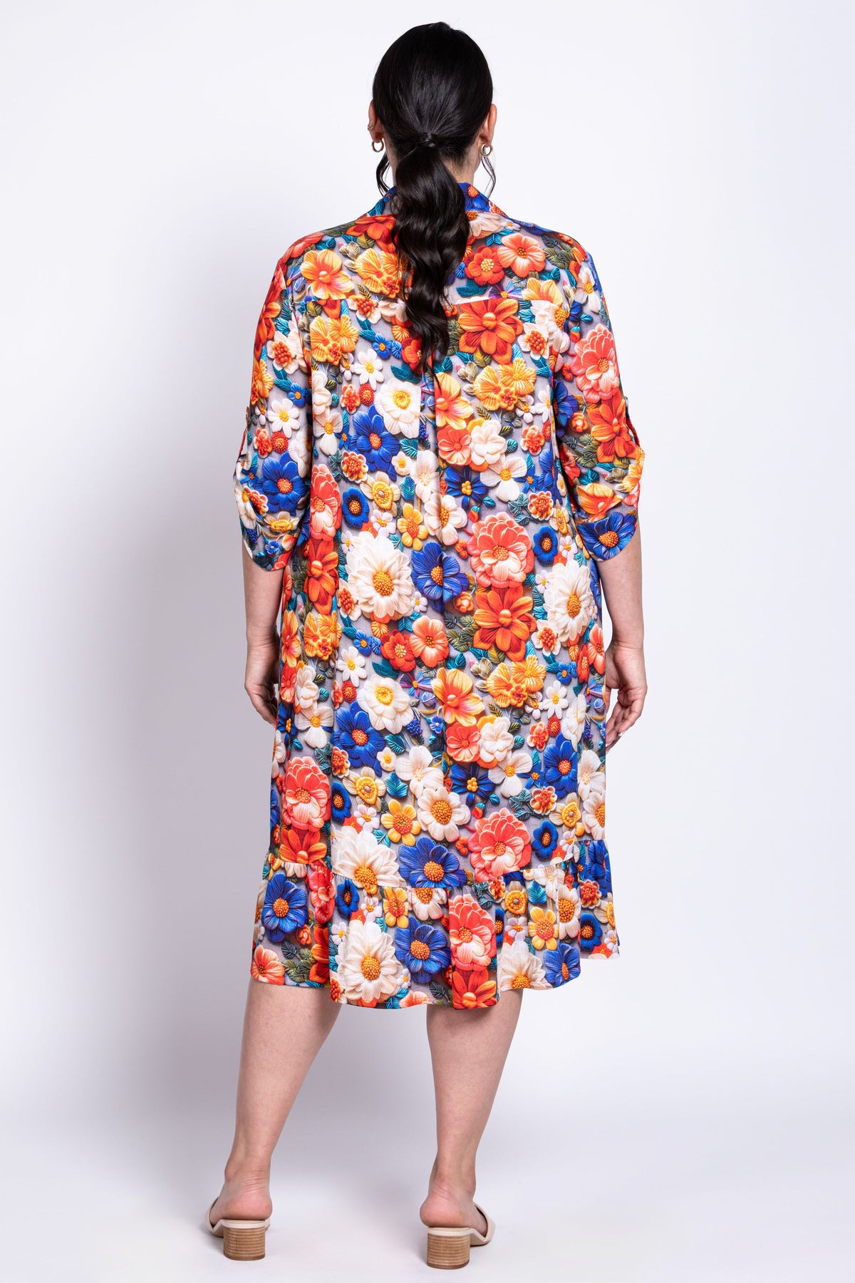 Nora Dress, Violet Crochet, Linen Bamboo