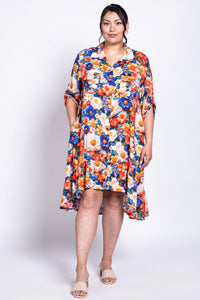 Nora Dress, Violet Crochet, Linen Bamboo