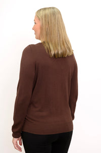 Oakly Sweater, Chocolate, Cotton