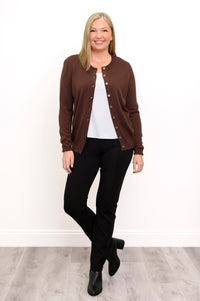 Oakly Sweater, Chocolate, Cotton