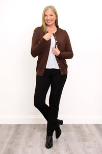 Oakly Sweater, Chocolate, Cotton