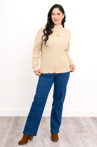 Olga Sweater, Natural Cream, Cotton