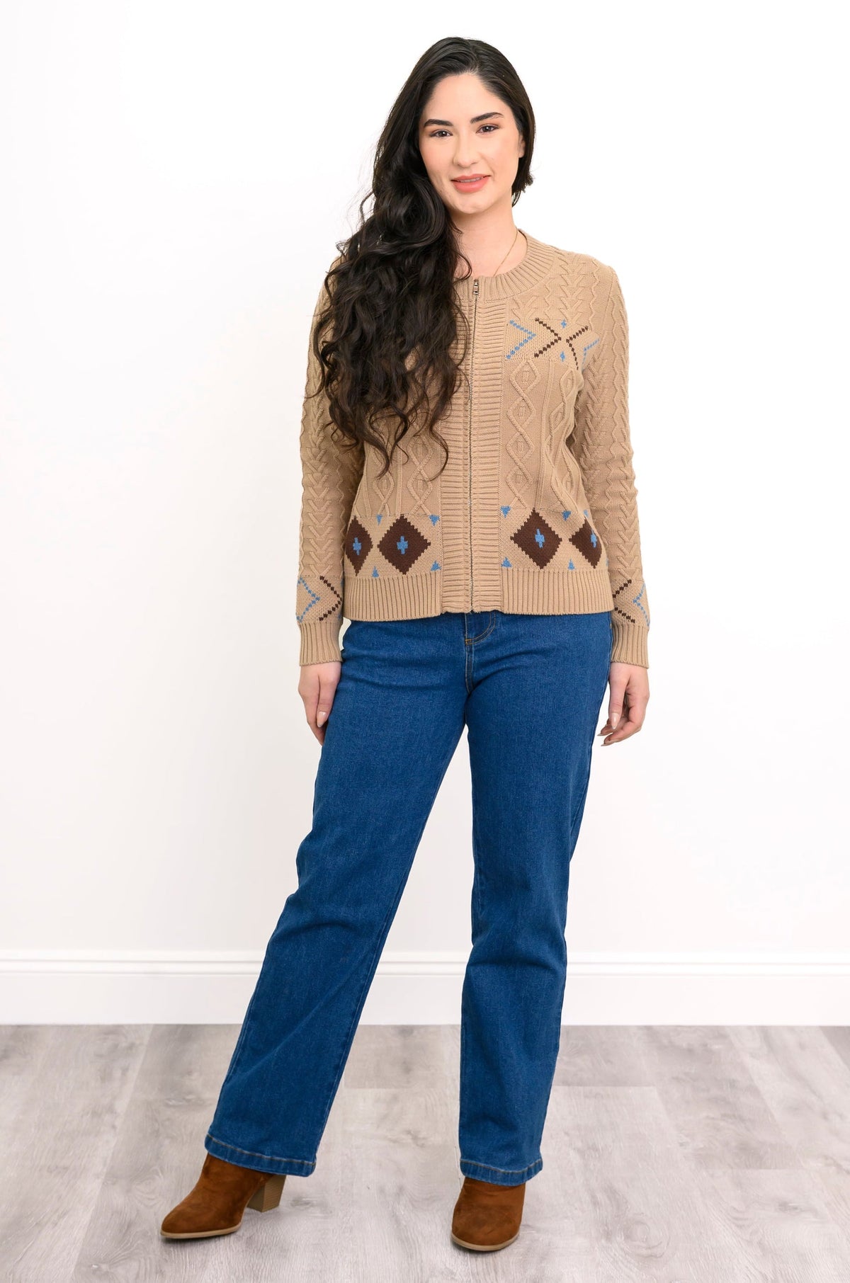 Olivia Sweater, Ivory Star, Cotton