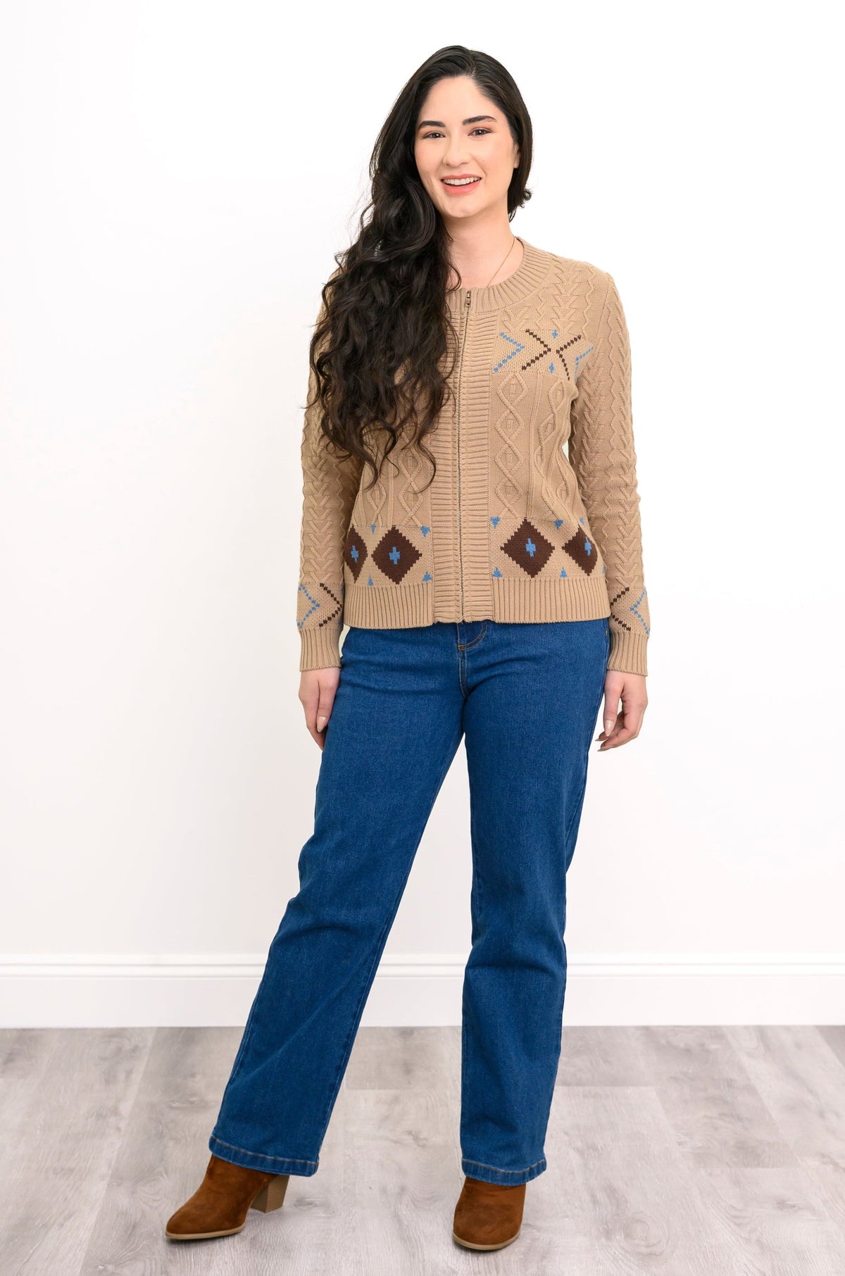 Olivia Sweater, Ivory Star, Cotton