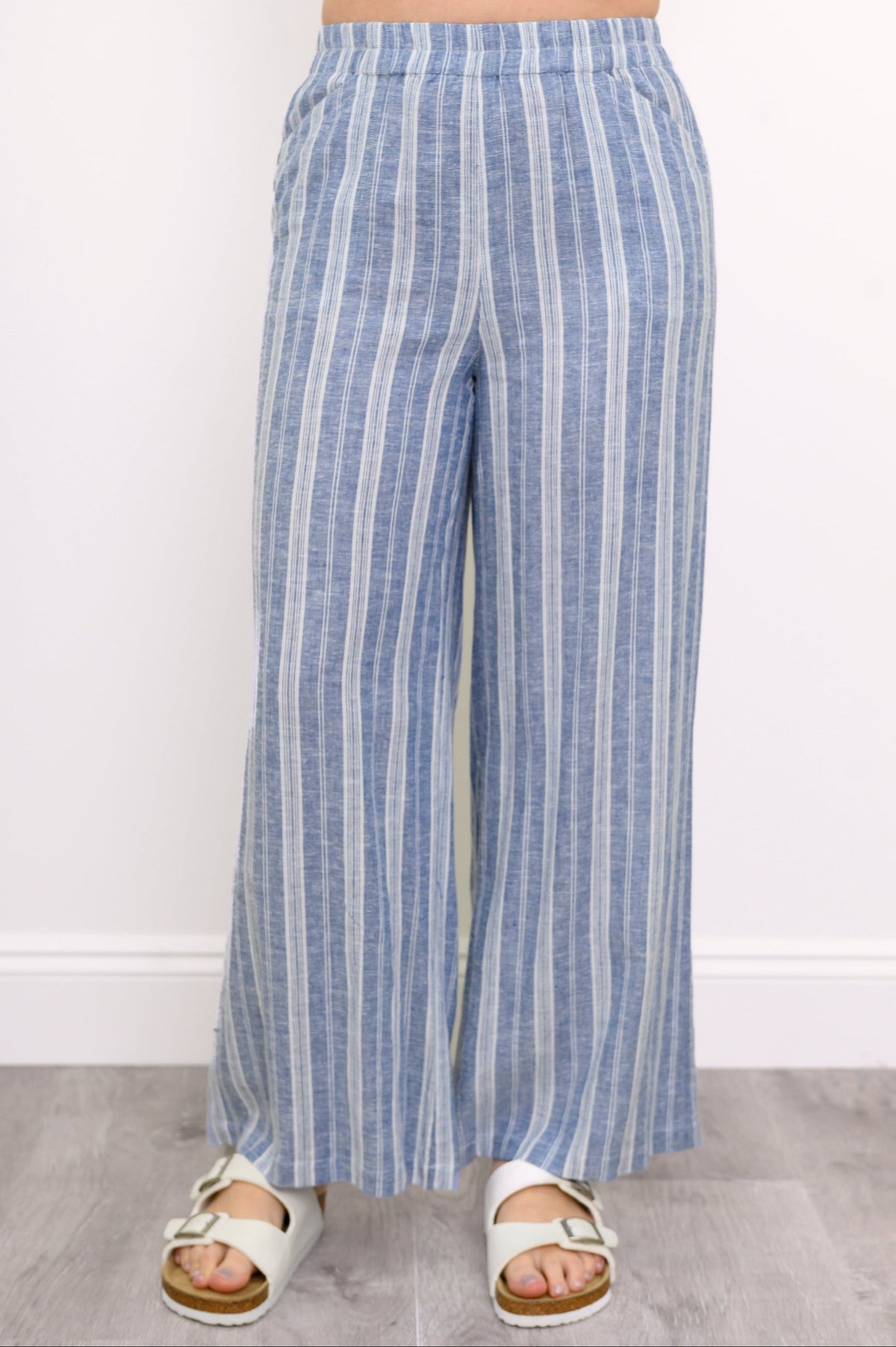 Parker Pant, Denim Stripe, Linen Viscose