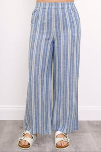 Parker Pant, Denim Stripe, Linen Viscose