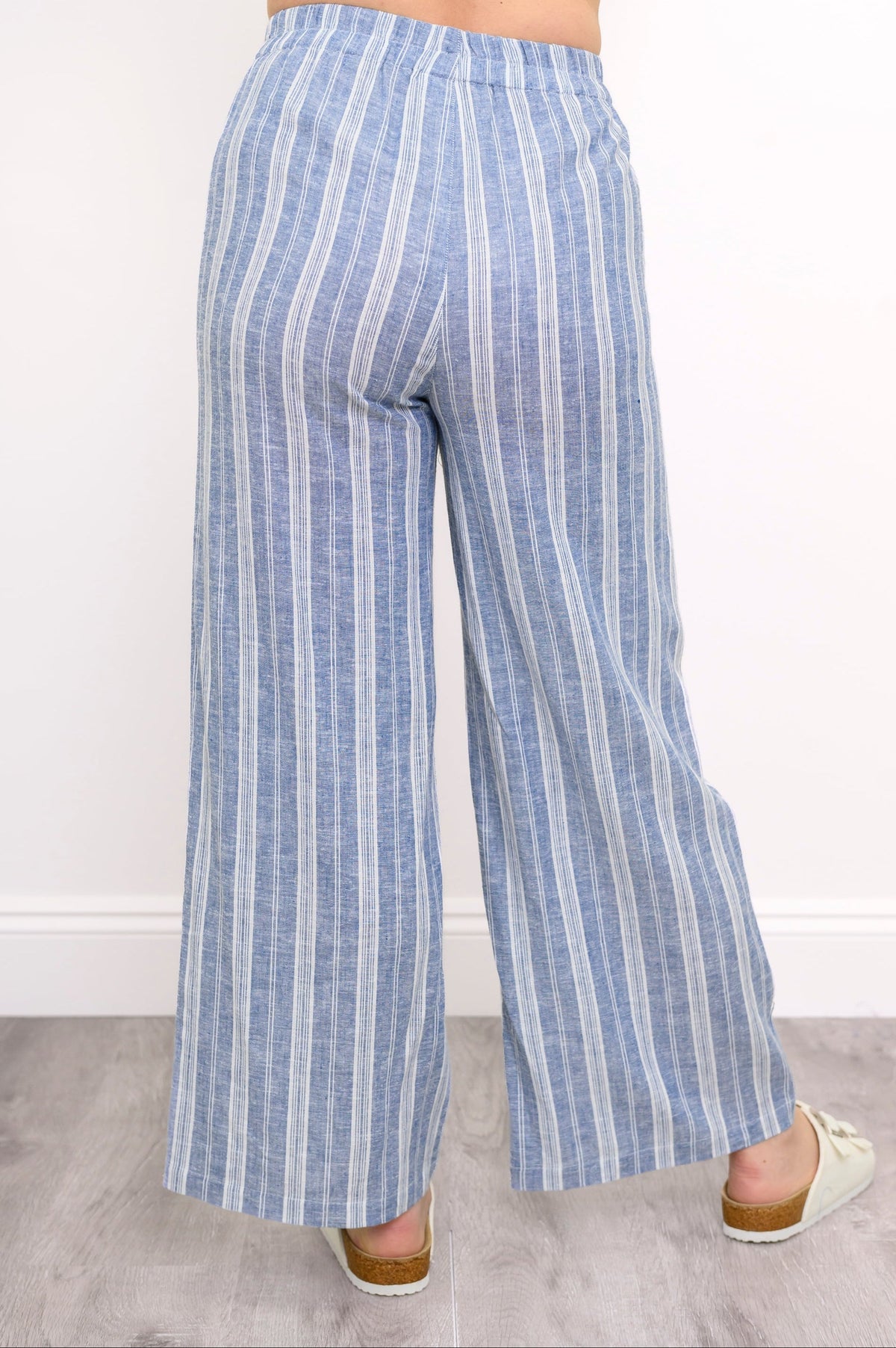 Parker Pant, Denim Stripe, Linen Viscose