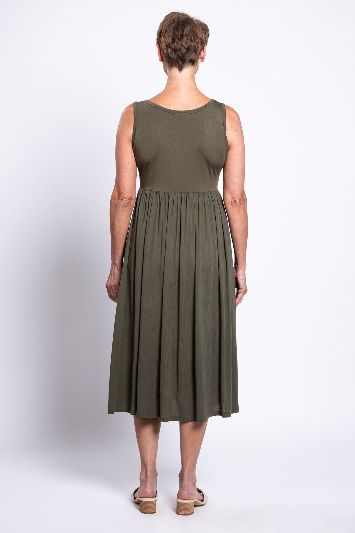 Paloma Dress, Khaki, Linen Bamboo
