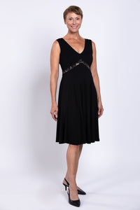 Pamela Dress, Black Diamond, Bamboo