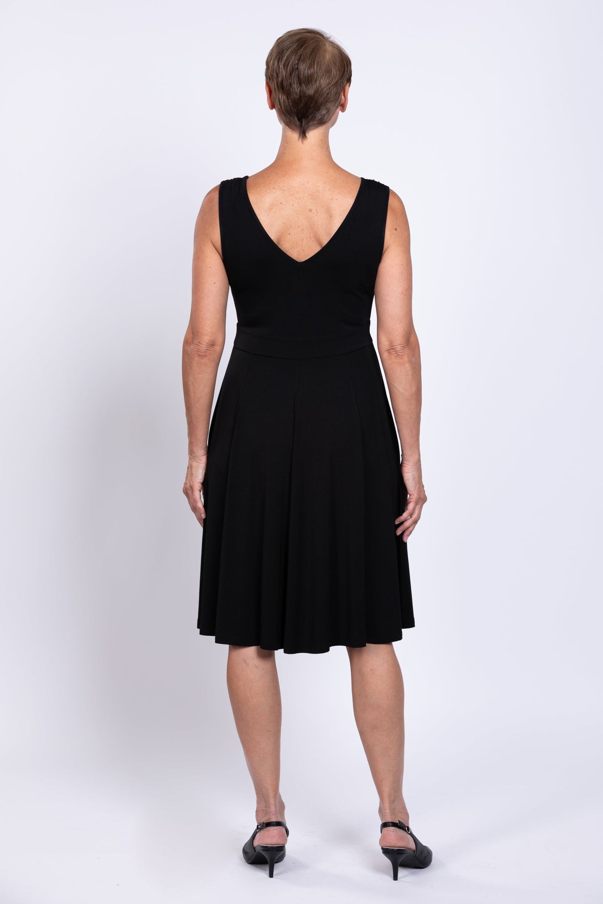 Pamela Dress, Black Diamond, Bamboo