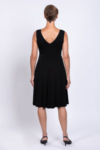 Pamela Dress, Black Diamond, Bamboo