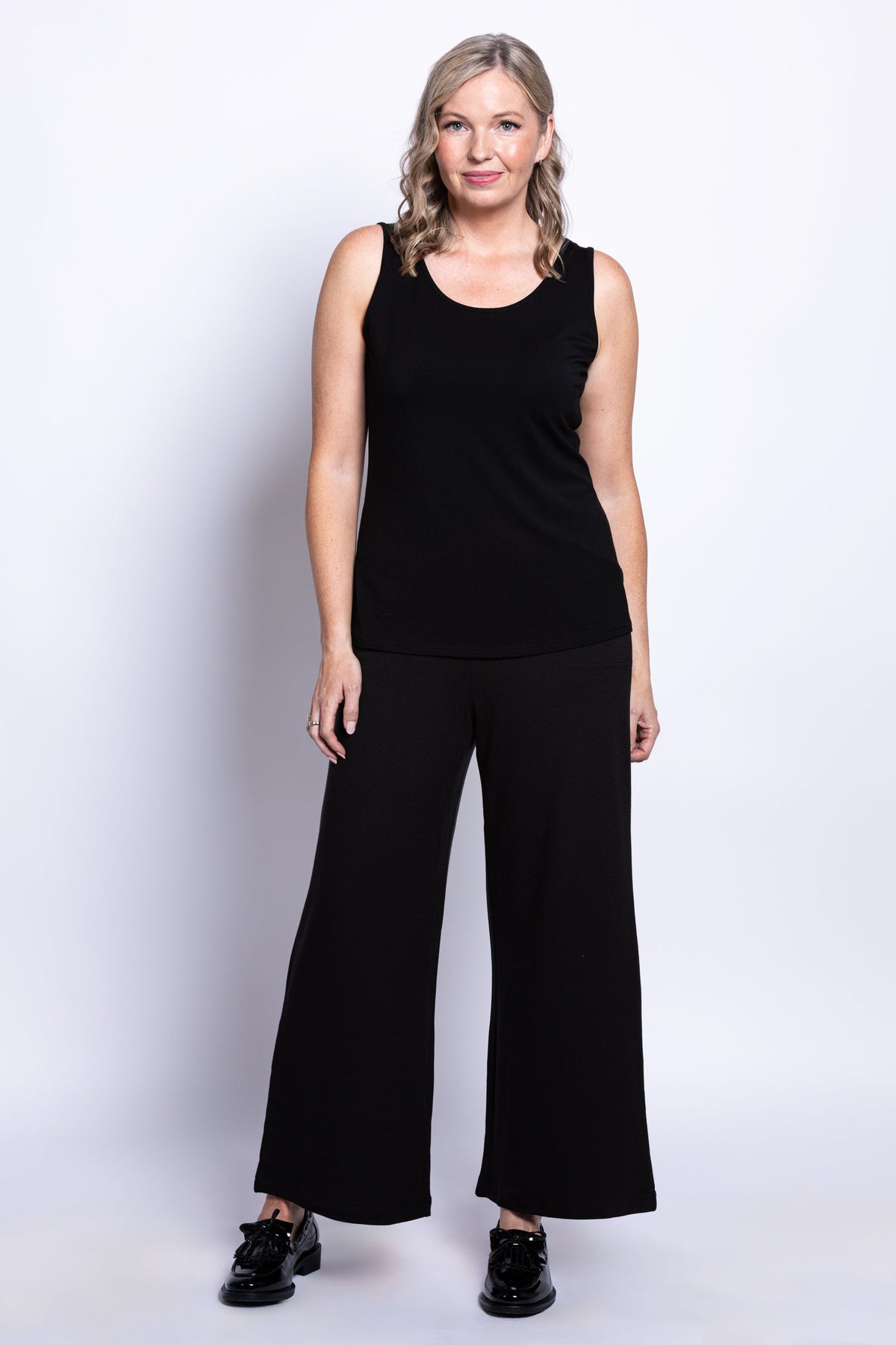 Avalon Tank, Black, Bamboo.