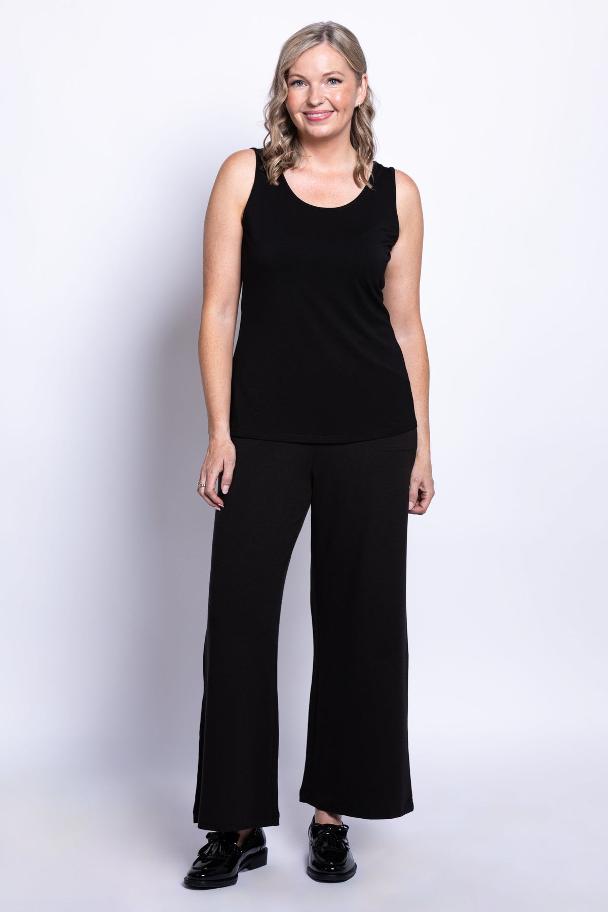 Avalon Tank, Black, Bamboo.