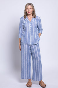 Parker Pant, Denim Stripe, Linen Viscose