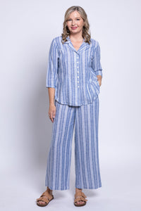 Parker Pant, Denim Stripe, Linen Viscose