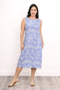 Patricia Dress, Peri Teatime, Linen Bamboo