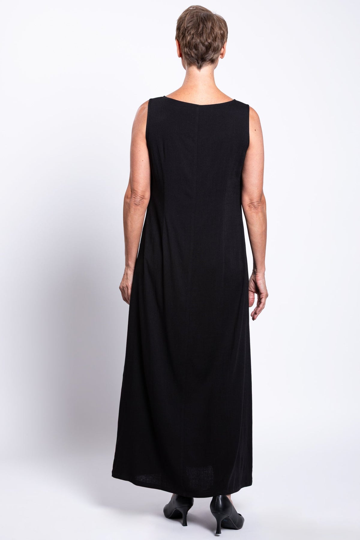 Patricia Long Dress, Black, Bamboo