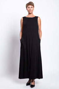 Patricia Long Dress, Black, Bamboo