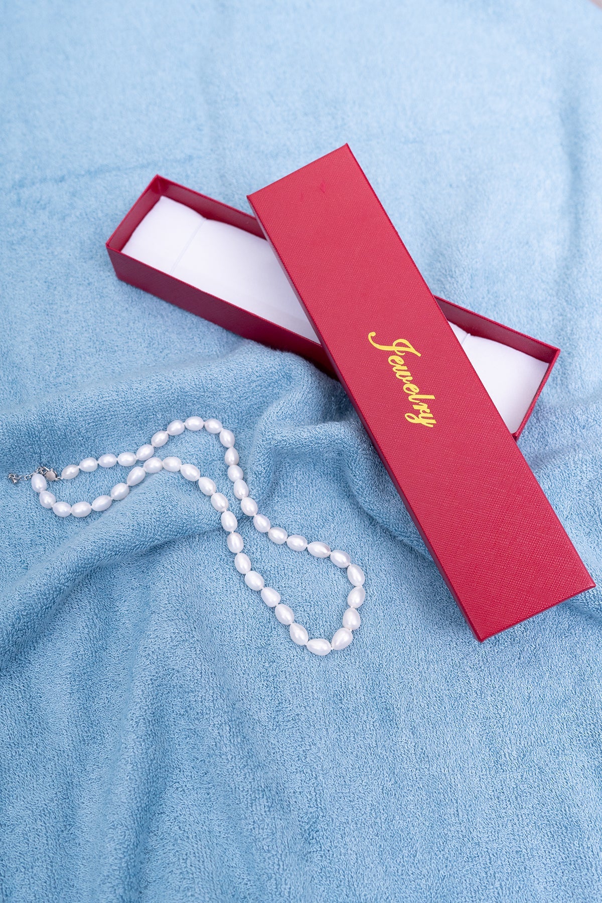 Large Round White Pearl Necklace