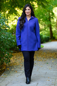 Pender Coat, Vivid Blue, Wool Viscose
