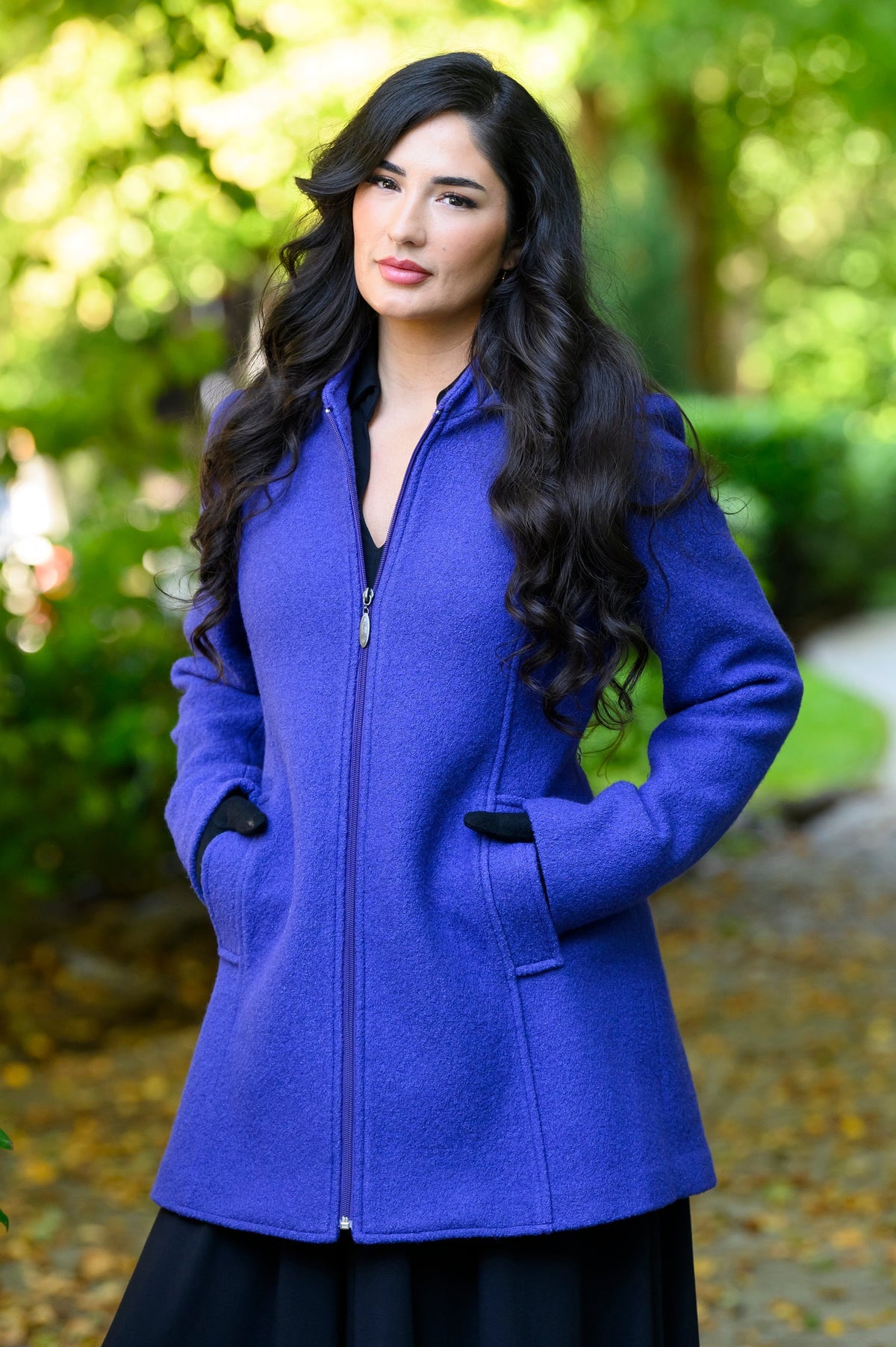 Pender Coat, Vivid Blue, Wool Viscose