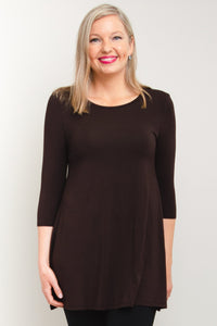 Perfect Tunic, Coffee, Bamboo- Final Sale