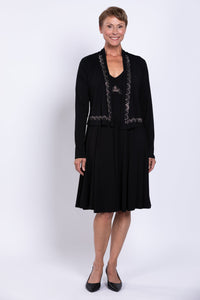 Pamela Dress, Black Diamond, Bamboo