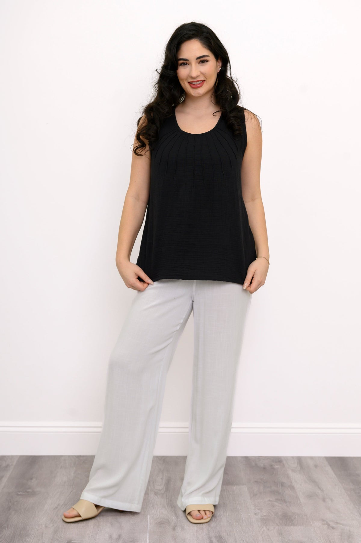 Pleat Tank, Black