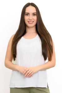 Pleat Tank, White