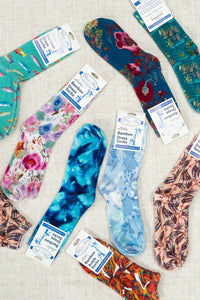 Ladies Bamboo Dress Socks, Assorted Prints