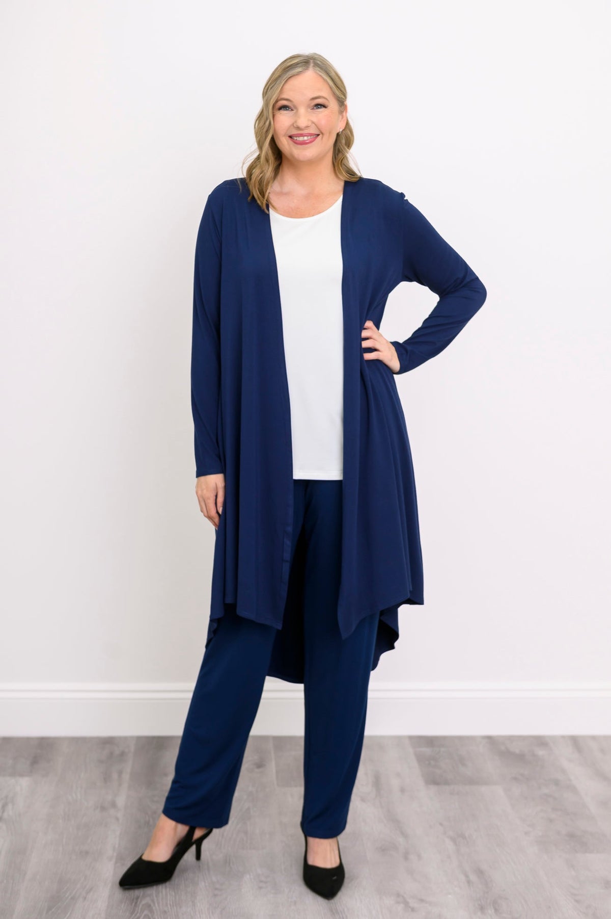 Priscilla Jacket, Indigo, Bamboo