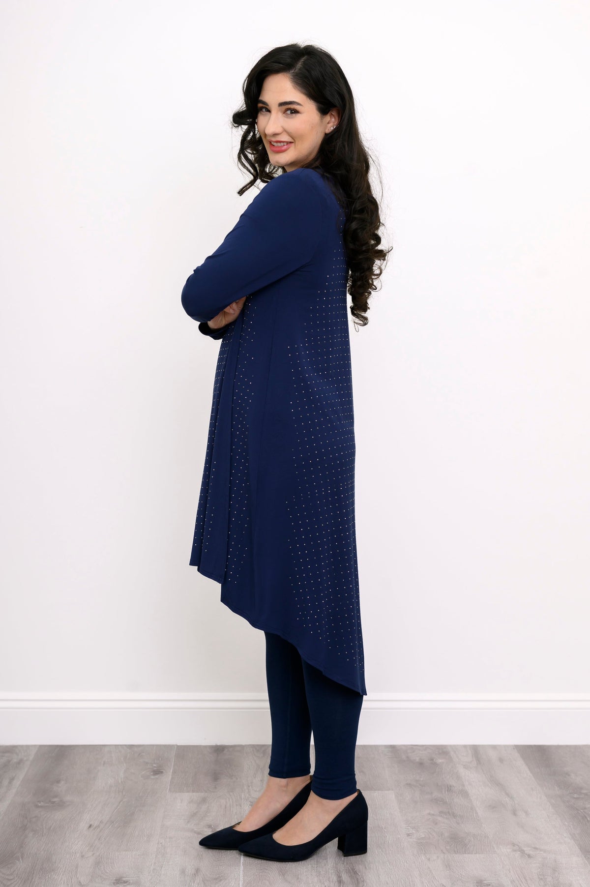 Priscilla Jacket, Indigo Diamond, Bamboo