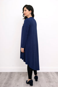 Priscilla Jacket, Indigo Diamond, Bamboo