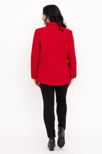 Quadra Coat, Red, Boiled Wool