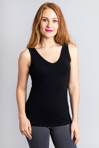 Reanna Tank, Black, Bamboo