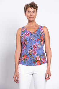 Reanna Tank, Red Rosebud, Bamboo