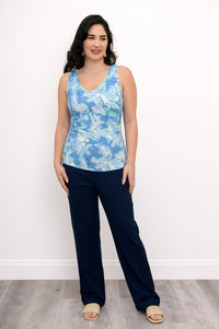 Reanna Tank, Denim Clouds, Bamboo