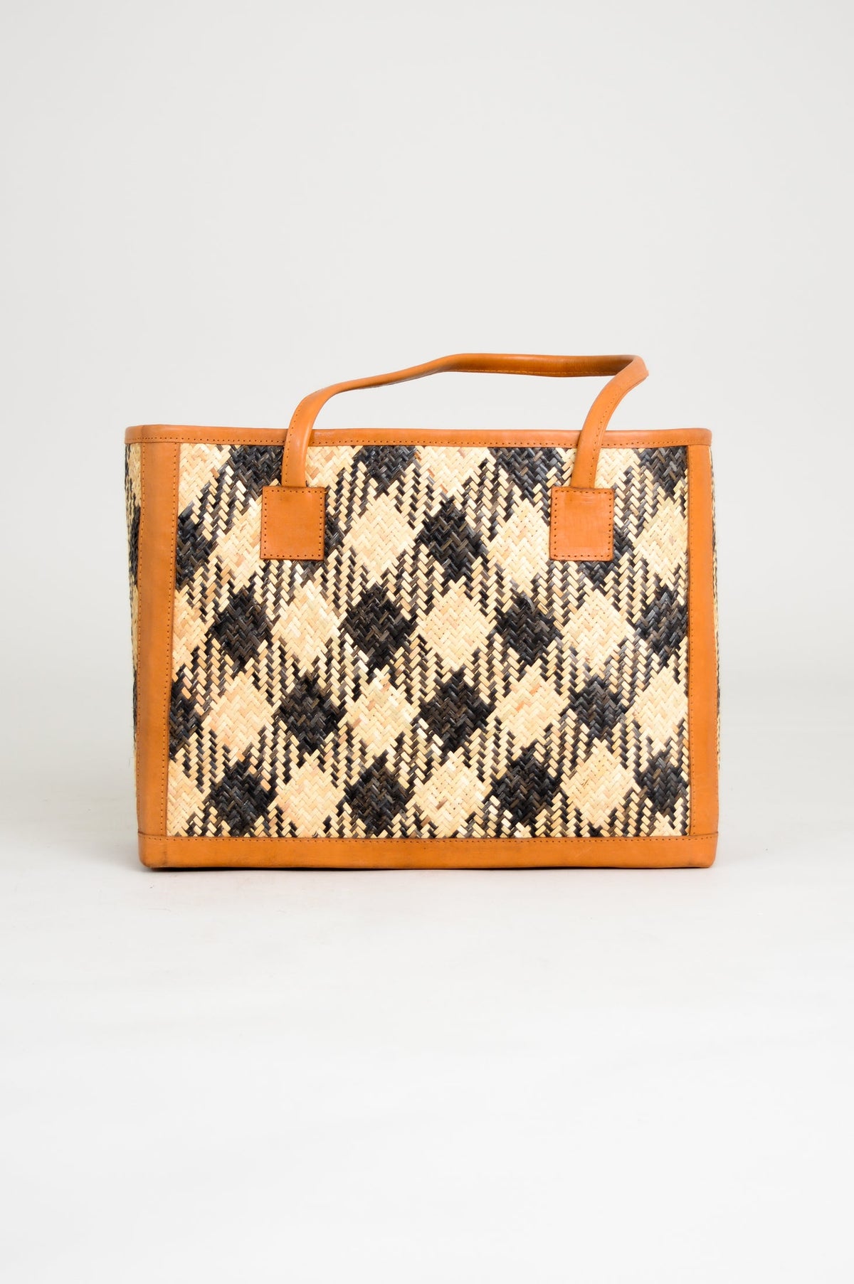 Rectangle Rattan Purse with Brown Leather – LTD USA WEBSITE BLUE SKY