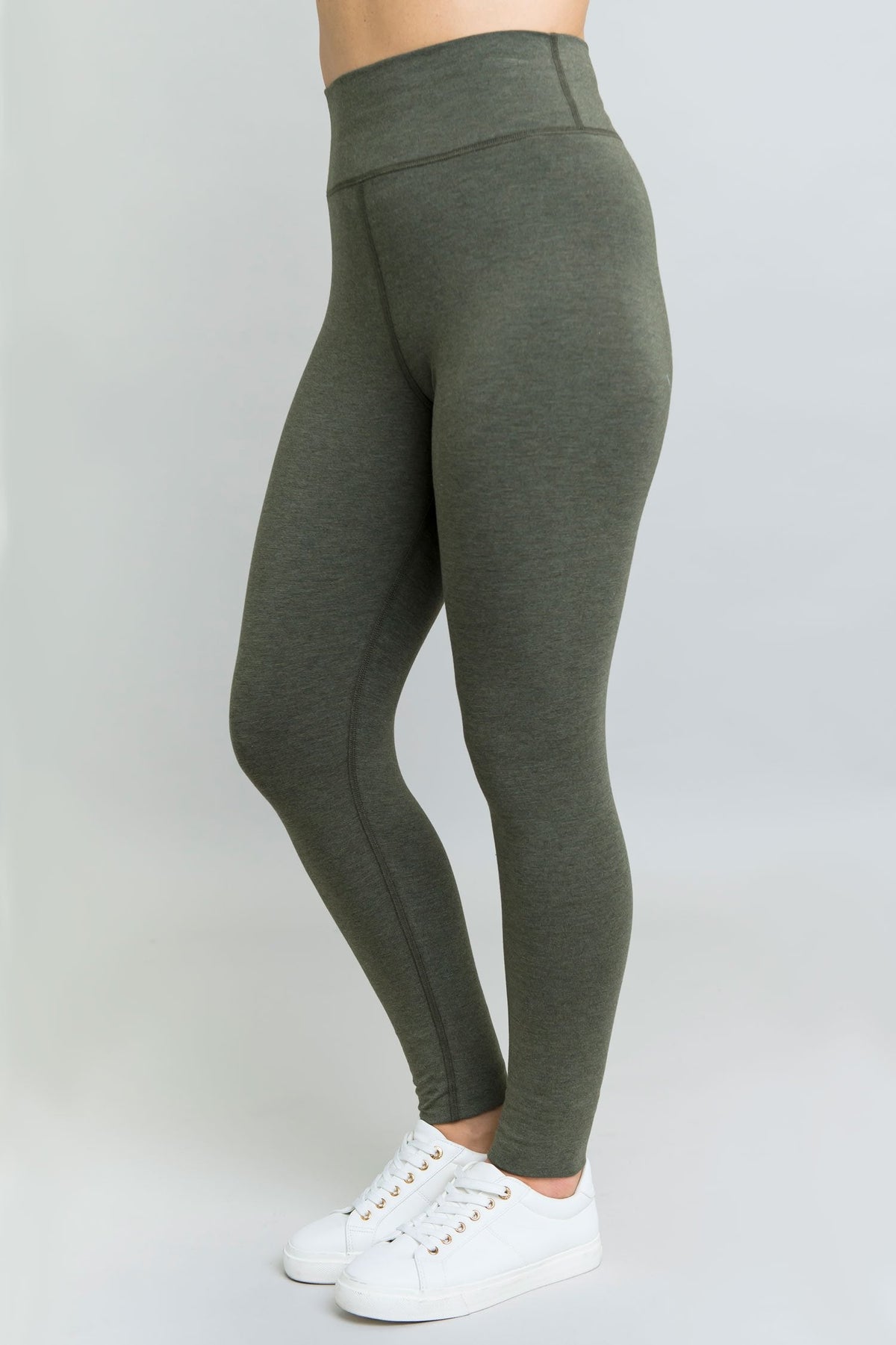 Riley Legging, Yarn Dye Khaki, Bamboo - Final Sale