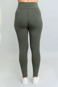 Riley Legging, Yarn Dye Khaki, Bamboo - Final Sale