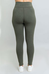 Riley Legging, Yarn Dye Khaki, Bamboo