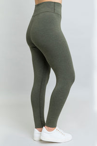 Riley Legging, Yarn Dye Khaki, Bamboo - Final Sale