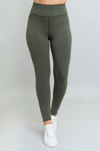 Riley Legging, Yarn Dye Khaki, Bamboo