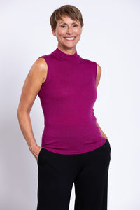 Rita Sweater, Magenta, Merino Wool