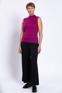 Rita Sweater, Magenta, Merino Wool