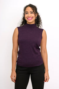 Rita Sweater, Plum, Merino Wool