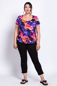 Ritzy S/S Top, Violet Daze, Bamboo
